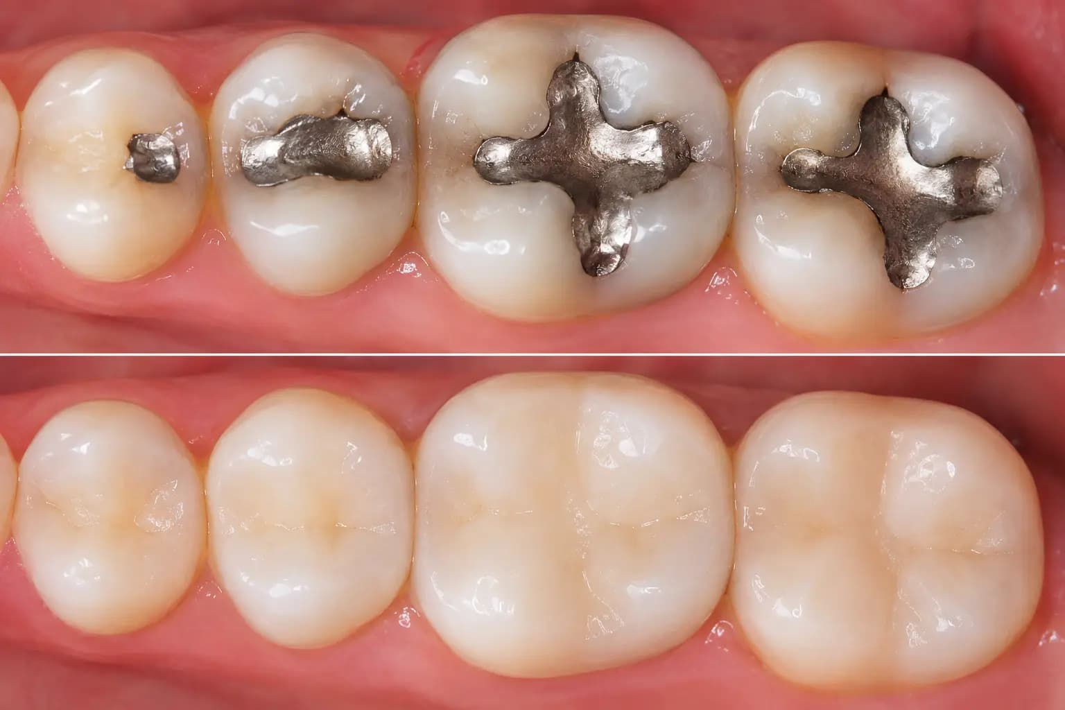Cambio de amalgama dental por resina estética